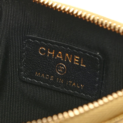 Chanel Metallic Calfskin Crocodile Embossed Cocodile Small Cosmetic Case Gold 6 of 7