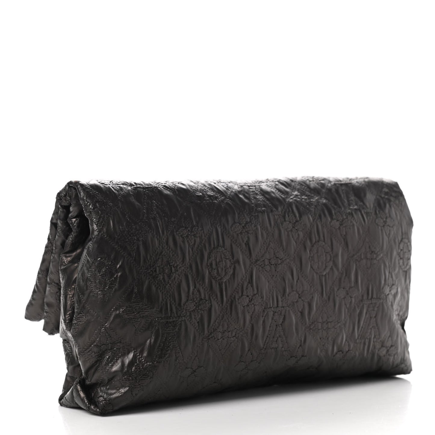 Jacquard Quilted Monogram Limelight Clutch PM Black