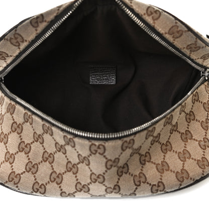 Gucci Monogram Dollar Calfskin Waist Pouch Beige Ebony Testa di Moro Marrone Scuro 5 of 15