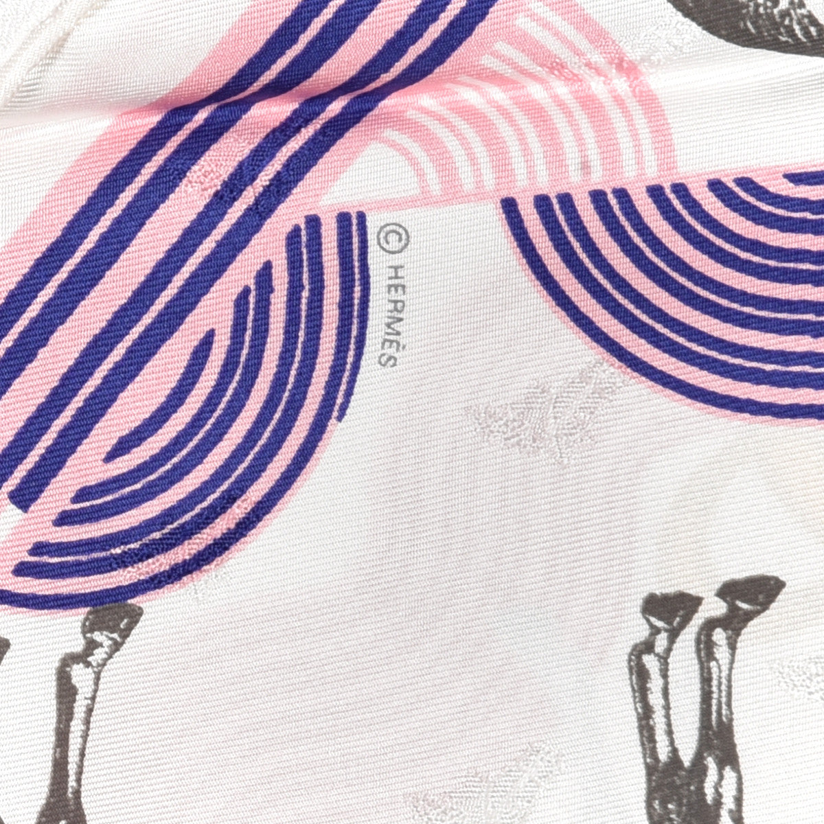 Hermes Silk Garde Robe Pop Charm Triangle Scarf 70 Multicolor White 3 of 7