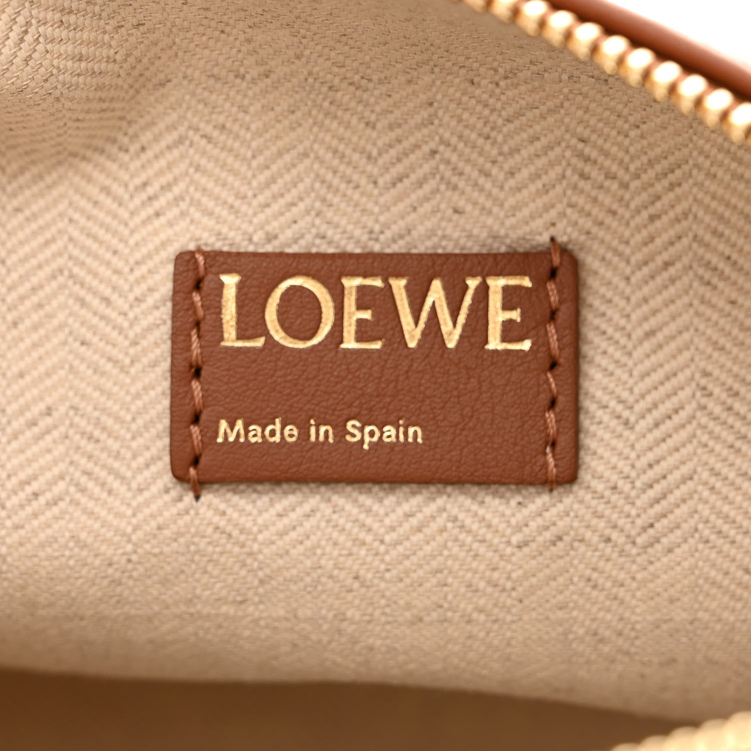 Loewe Jacquard Anagram Calfskin Small Cubi Bag Tan Pecan 6 of 10