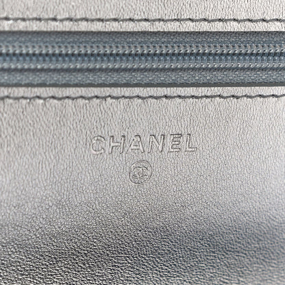 Chanel Gradient Metallic Lambskin Quilted Like A Wallet Wallet On Chain WOC Silvery Black 6 of 12