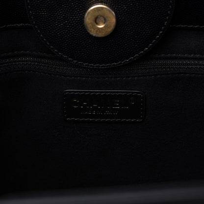 Chanel Caviar Small Studded Deauville Tote Black 8 of 13