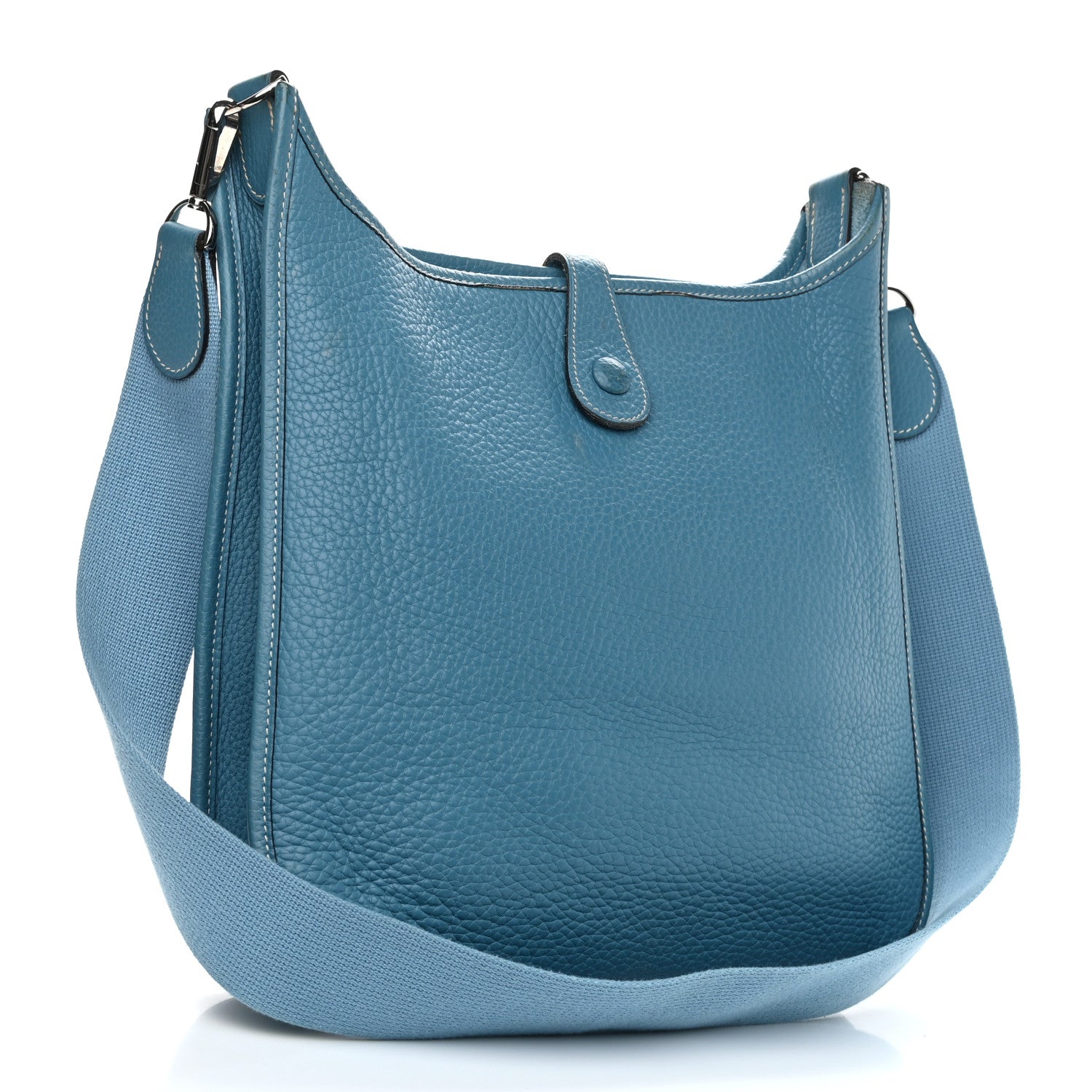 Hermes Taurillon Clemence Evelyne PM Blue Jean 3 of 12