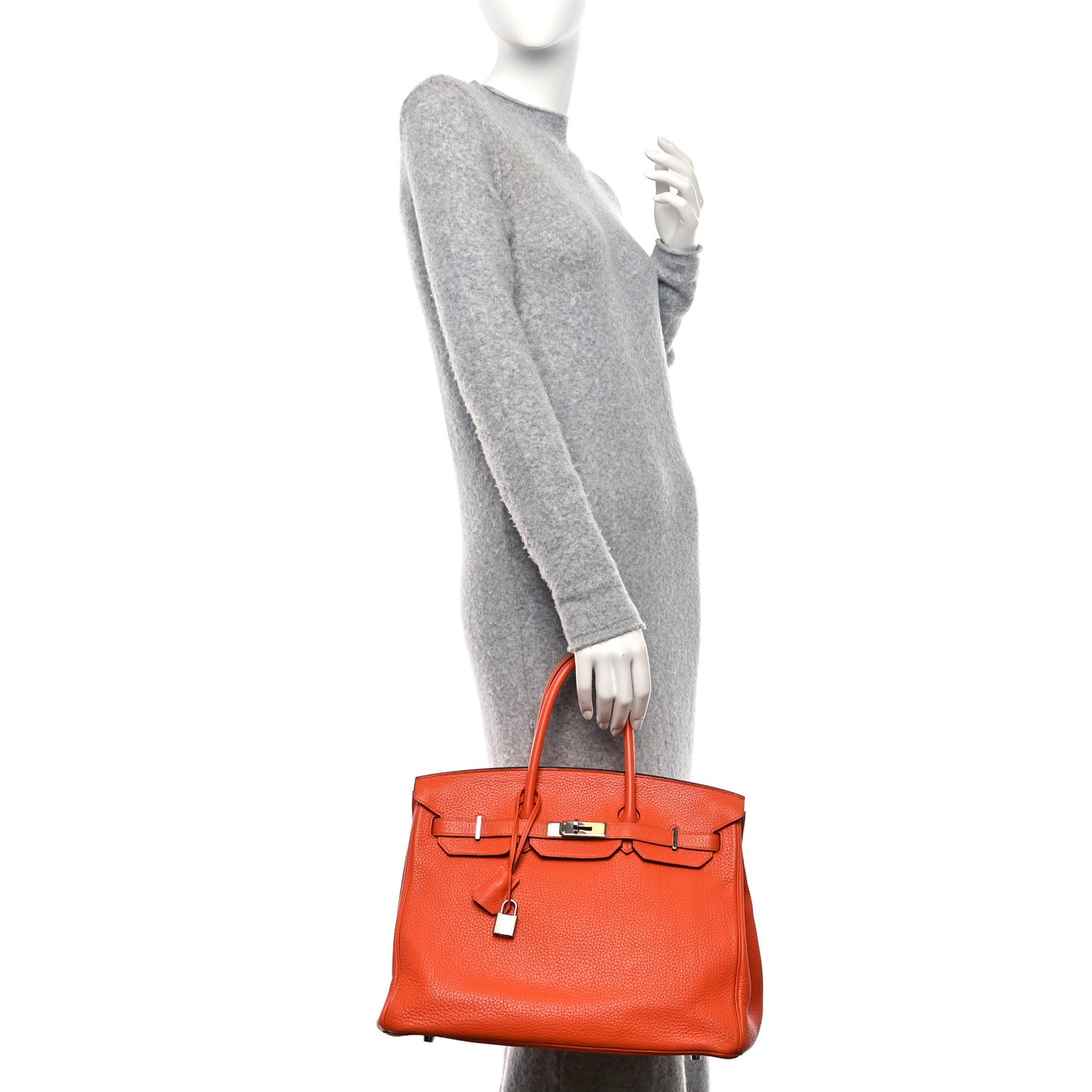 Taurillon Clemence Birkin 35 Orange