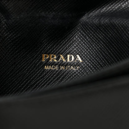 Prada Saffiano Metal Flap Wallet Black 8 of 15