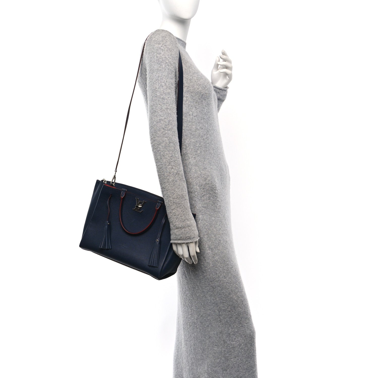 Louis Vuitton Calfskin Lockmeto Marine Rouge 2 of 9