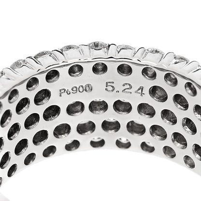 Parker & West by FASHIONPHILE Platinum Diamond 5.24ctw Five Row Eternity Band Ring 58 8.5 8 of 8