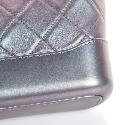 Chanel Iridescent Lambskin Calfskin Quilted Small Gabrielle Hobo Light Purple 12 of 13