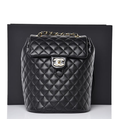 Chanel Lambskin Quilted Small Urban Spirit Backpack Black 8 of 8