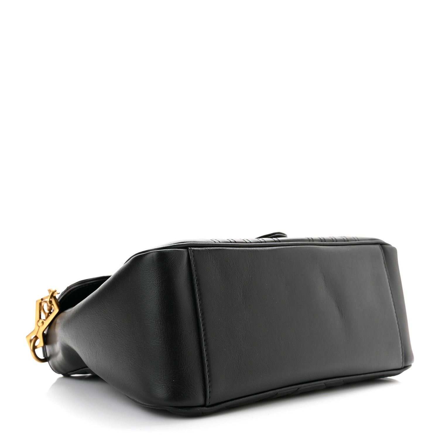 Gucci Calfskin Matelasse Small GG Marmont Top Handle Shoulder Bag Black 4 of 10