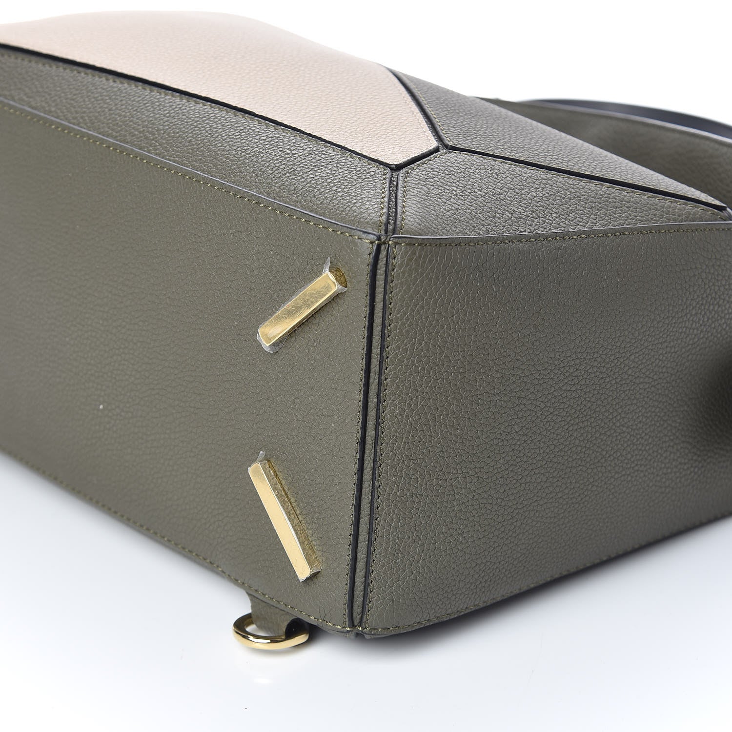 Loewe Grained Calfskin Medium Puzzle Bag Oat Khaki Green 6 of 10