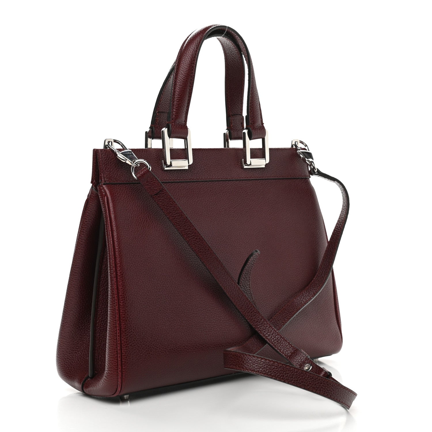Gucci Grainy Calfskin Small Zumi Top Handle Bag Vintage Bordeaux 3 of 10