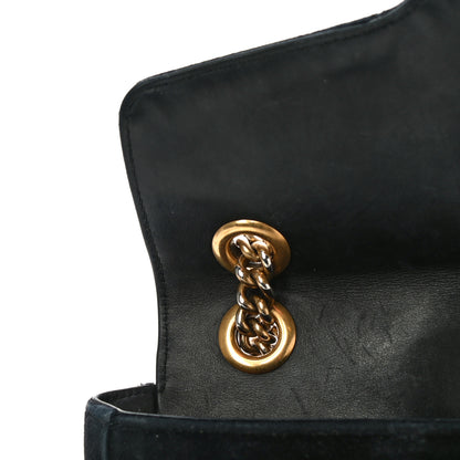 Gucci Velvet Matelasse Small GG Marmont Shoulder Bag Black 13 of 22