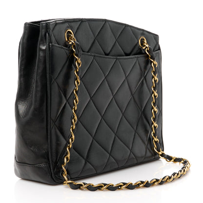 Chanel Lambskin Quilted CC Shoulder Bag Black 3 of 12