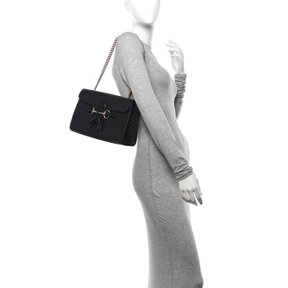 Gucci Microguccissima Medium Emily Chain Shoulder Bag Black 2 of 11