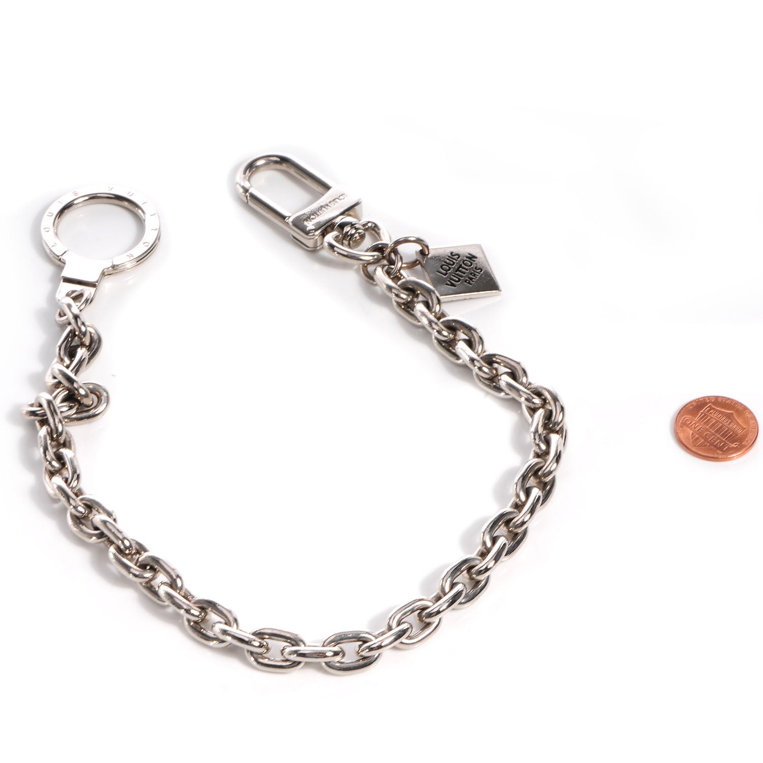 Louis Vuitton Metal Mens XL Key Chain Silver 2 of 5