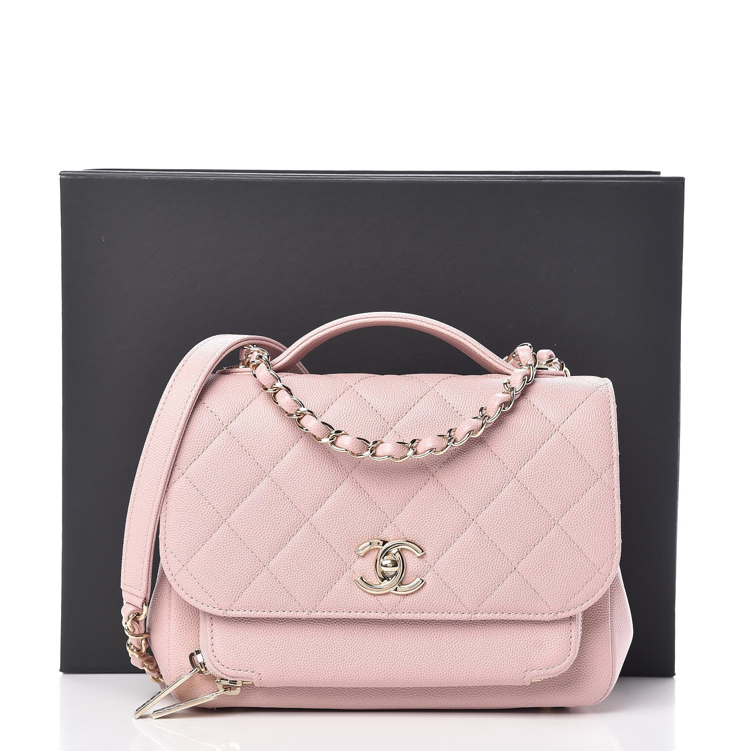 Chanel Caviar Quilted Medium Business Affinity Flap Light Pink 8 of 8