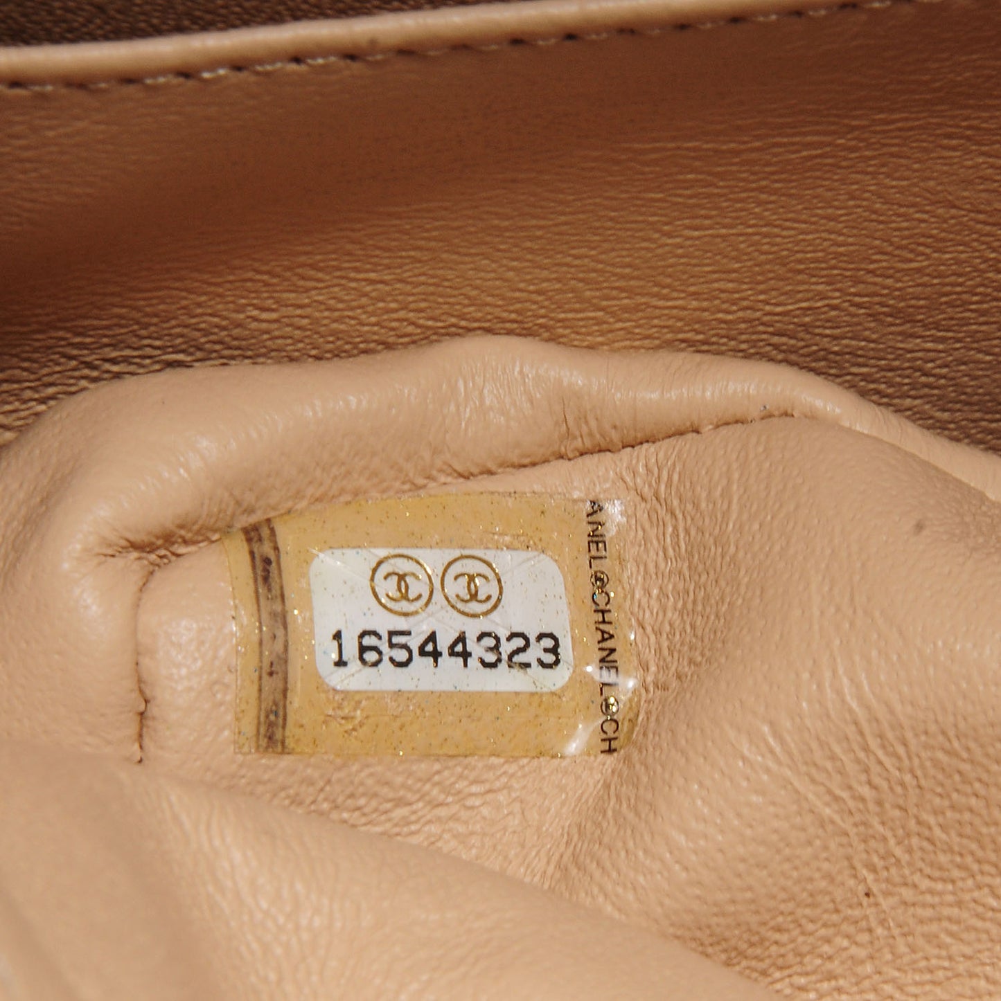Caviar Quilted Medium Double Flap Beige