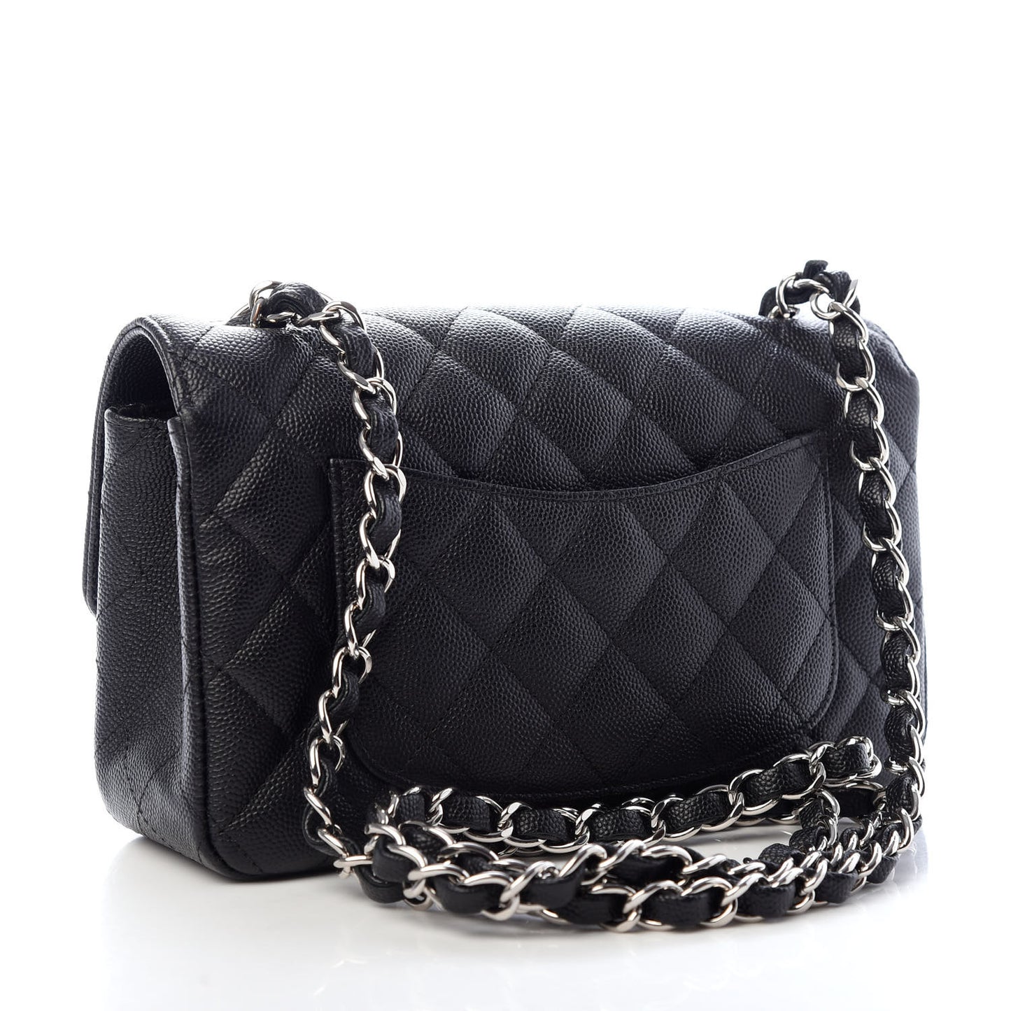 Caviar Quilted Mini Rectangular Flap Black