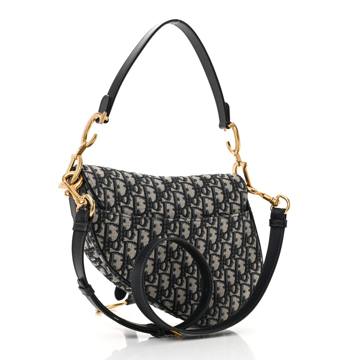 Oblique Saddle Bag With Strap Blue