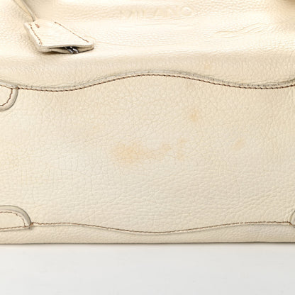 Prada Vitello Daino Embossed Logo Bowler Talco 20 of 23