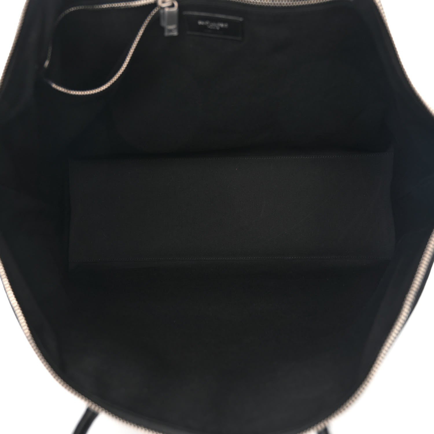 Saint Laurent Calfskin Crocodile Embossed Giant Bowling Bag Black 5 of 13