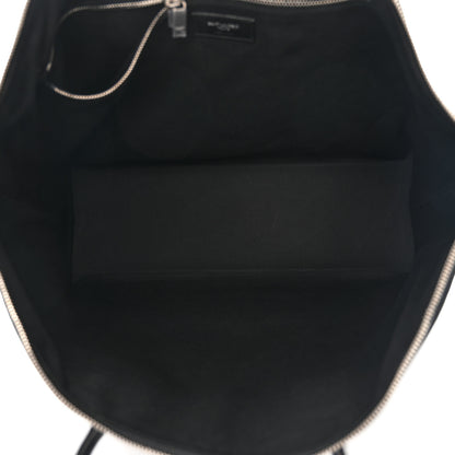 Saint Laurent Calfskin Crocodile Embossed Giant Bowling Bag Black 5 of 13