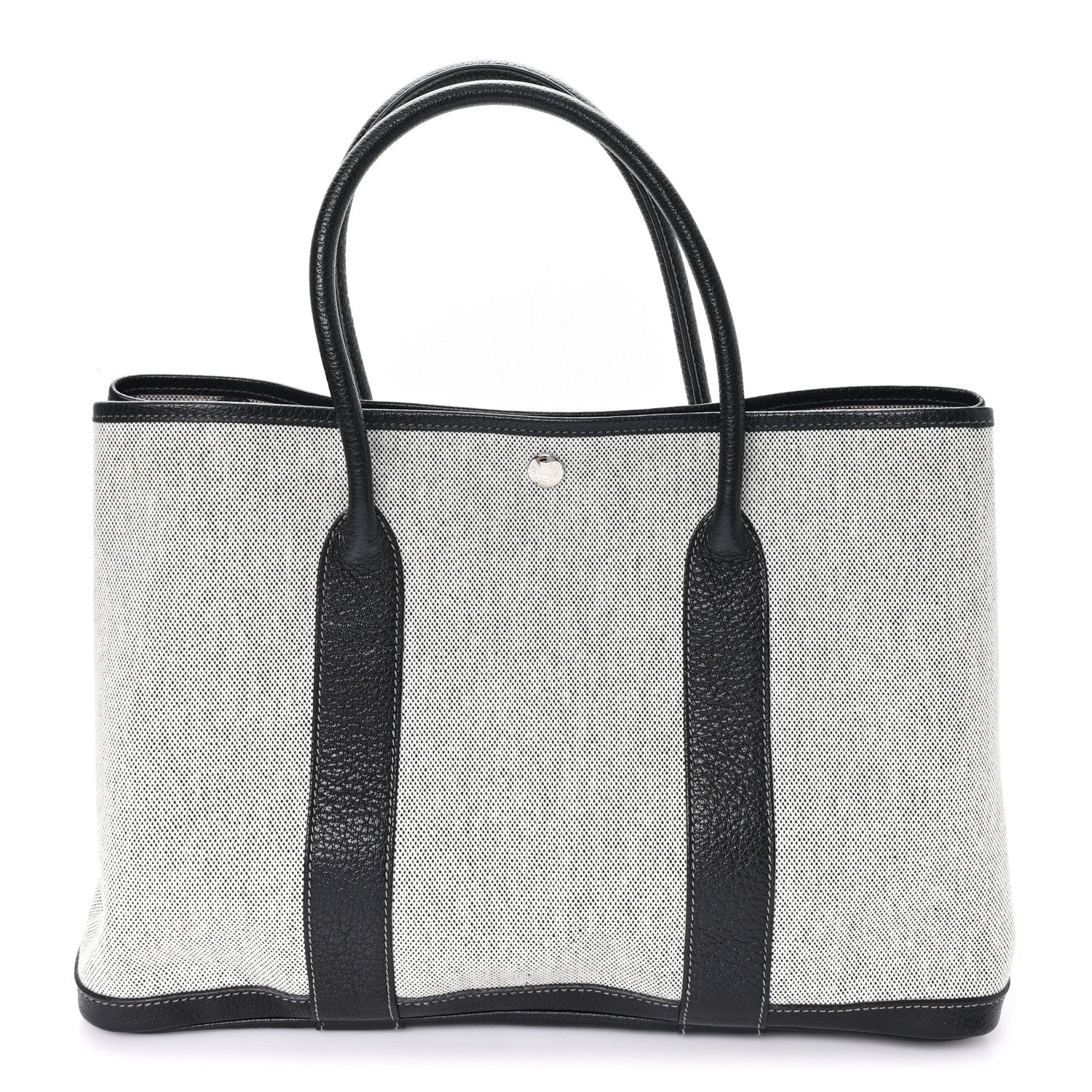 Hermes Toile Buffle Skipper Garden Party 36 MM Tote Black 1 of 8