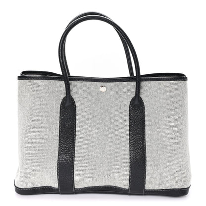 Hermes Toile Buffle Skipper Garden Party 36 MM Tote Black 1 of 8