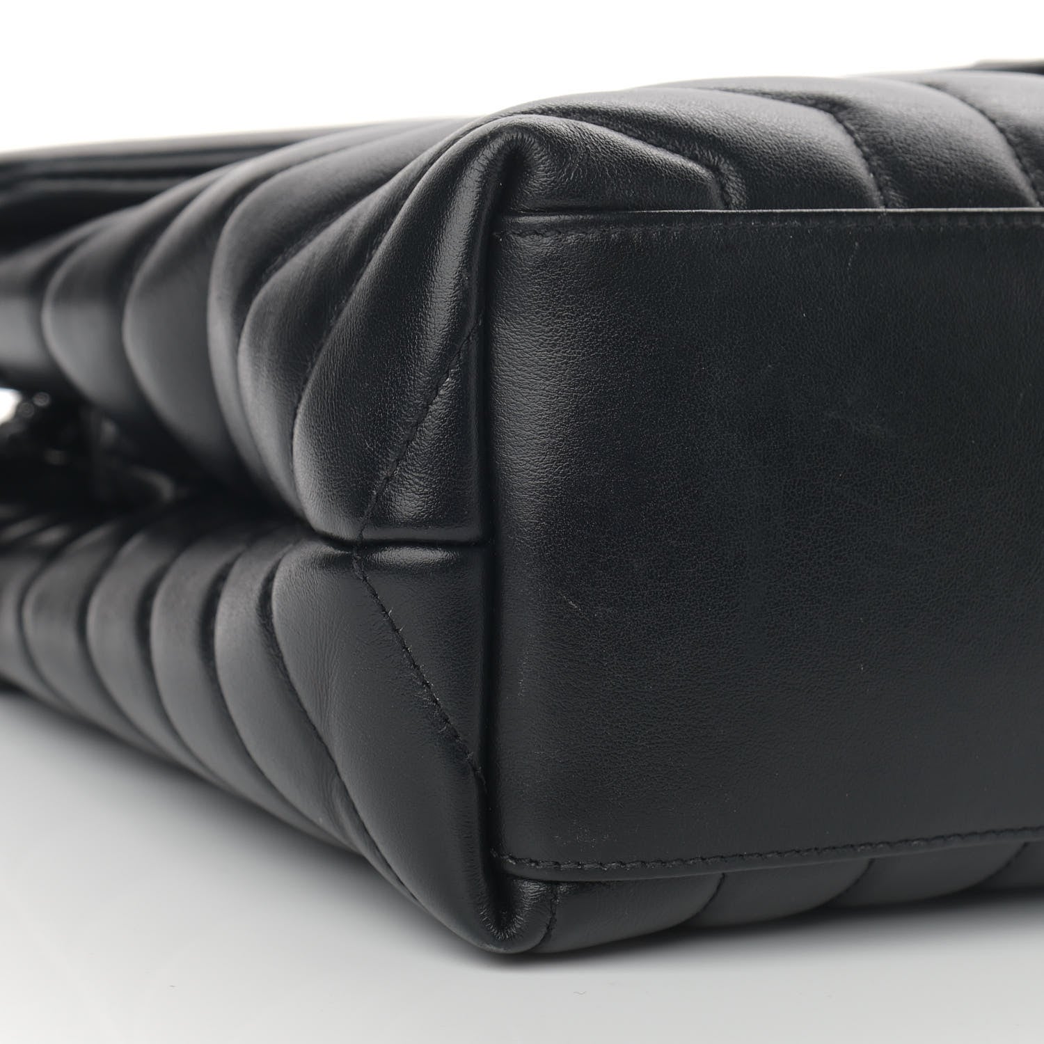 Saint Laurent Calfskin Y Quilted Monogram Medium Loulou Chain Satchel Black 8 of 13