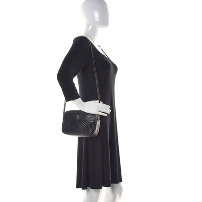 Saint Laurent Lambskin Quilted Victoire Camera Bag Black 2 of 22