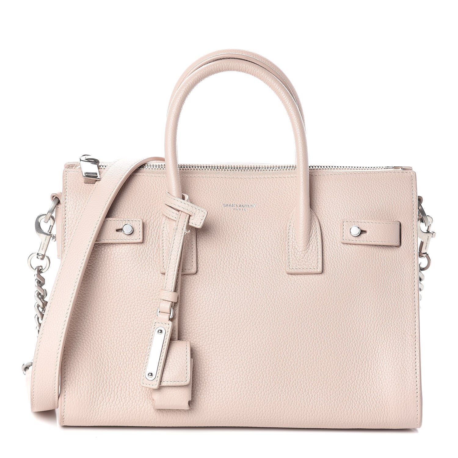 Saint Laurent Grained Calfskin Baby Sac De Jour Souple Marble Pink 1 of 9