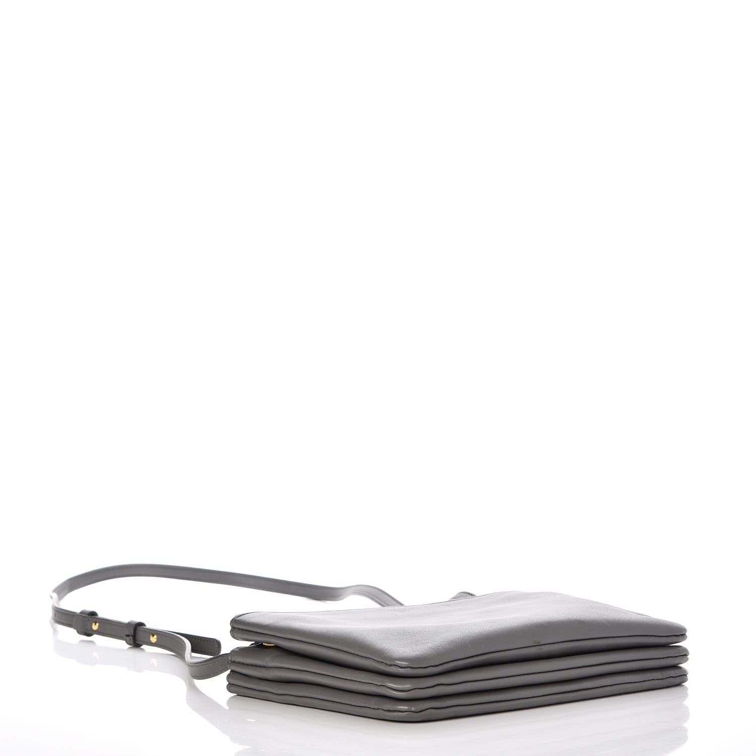 Celine Lambskin Small Trio Crossbody Bag Smoke 4 of 9