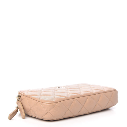 Chanel Caviar Quilted Small Clutch With Chain Beige 4 of 10