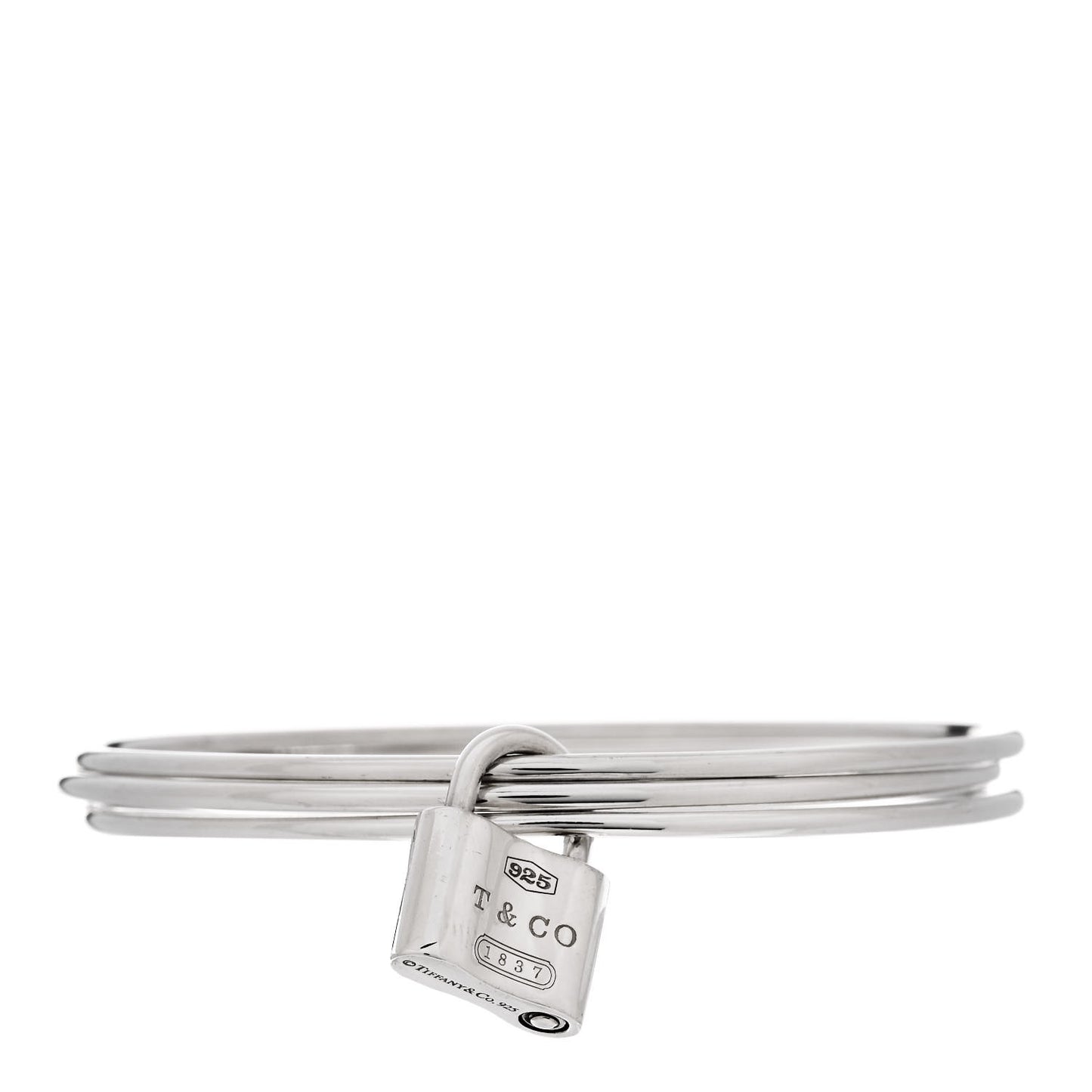 Sterling Silver 1837 Triple Bangle Lock Bracelet