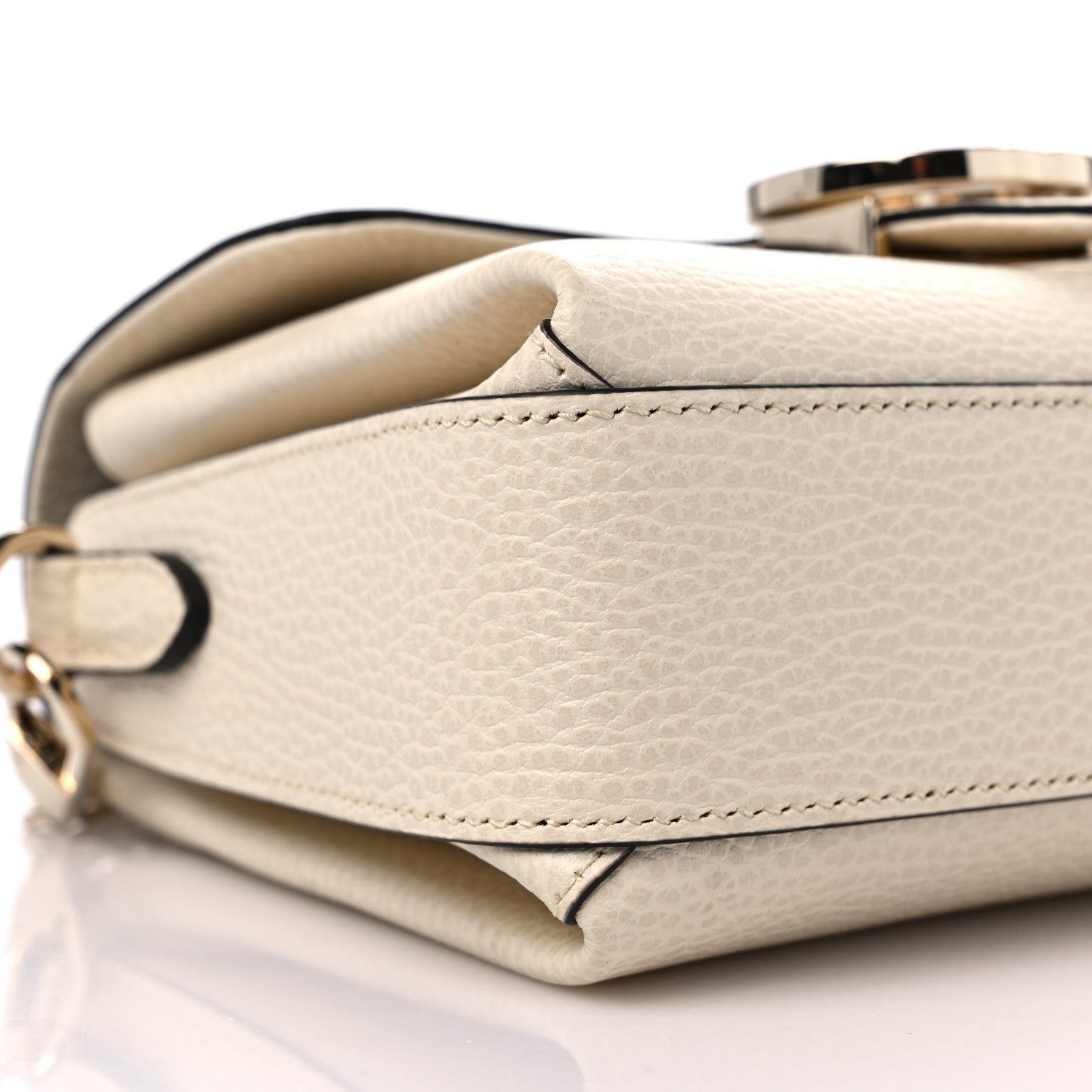 Gucci Dollar Calfskin Interlocking G Crossbody Bag Ivoire 8 of 9