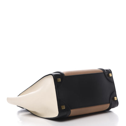 Celine Elephant Calfskin Micro Tri-Color Luggage Black 4 of 12