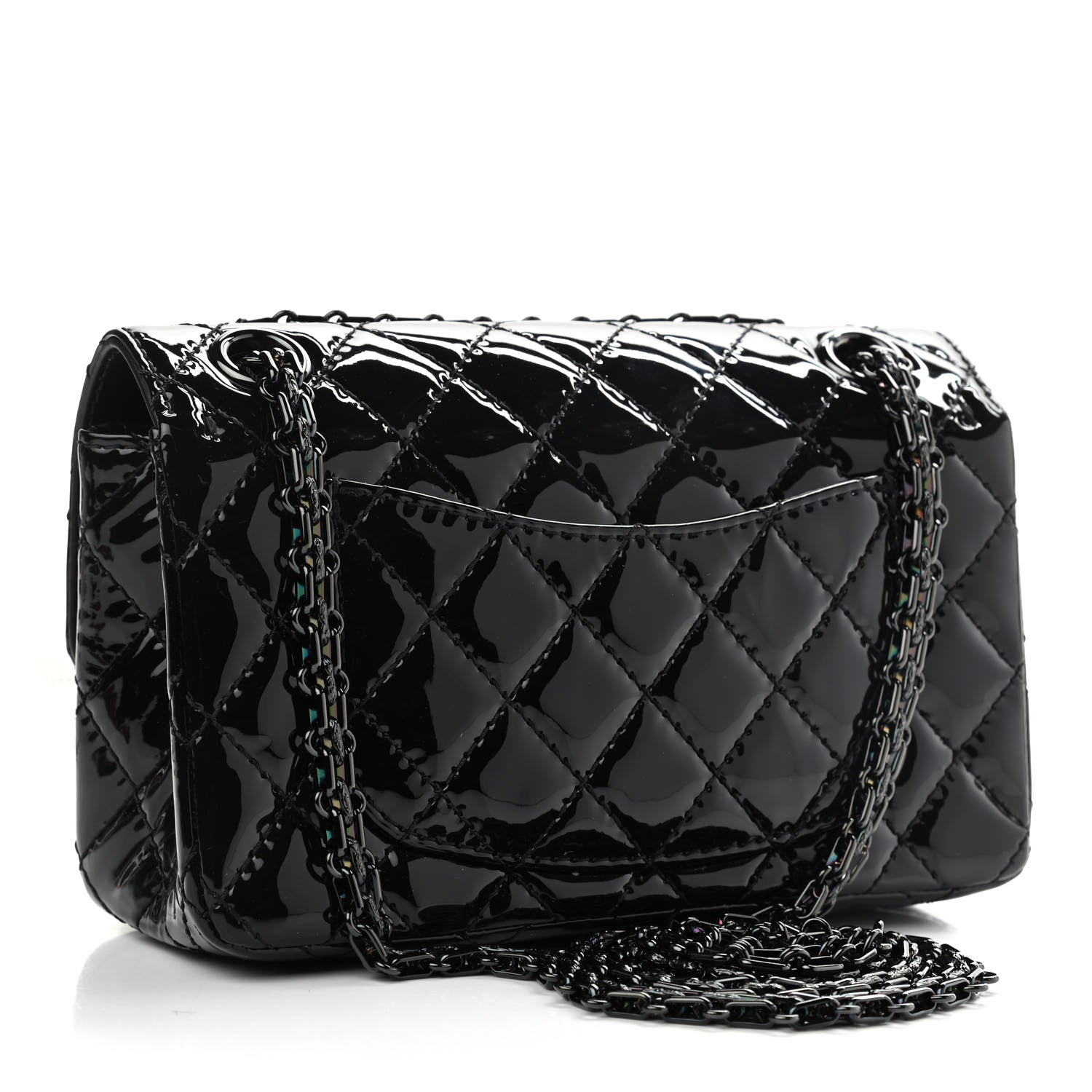 Chanel Patent Calfskin Quilted 2.55 Reissue Mini Flap So Black 3 of 11
