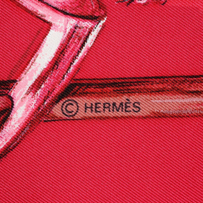 Hermes Silk A Propos de Bottes Scarf 90 Framboise Cassis Violine 6 of 7