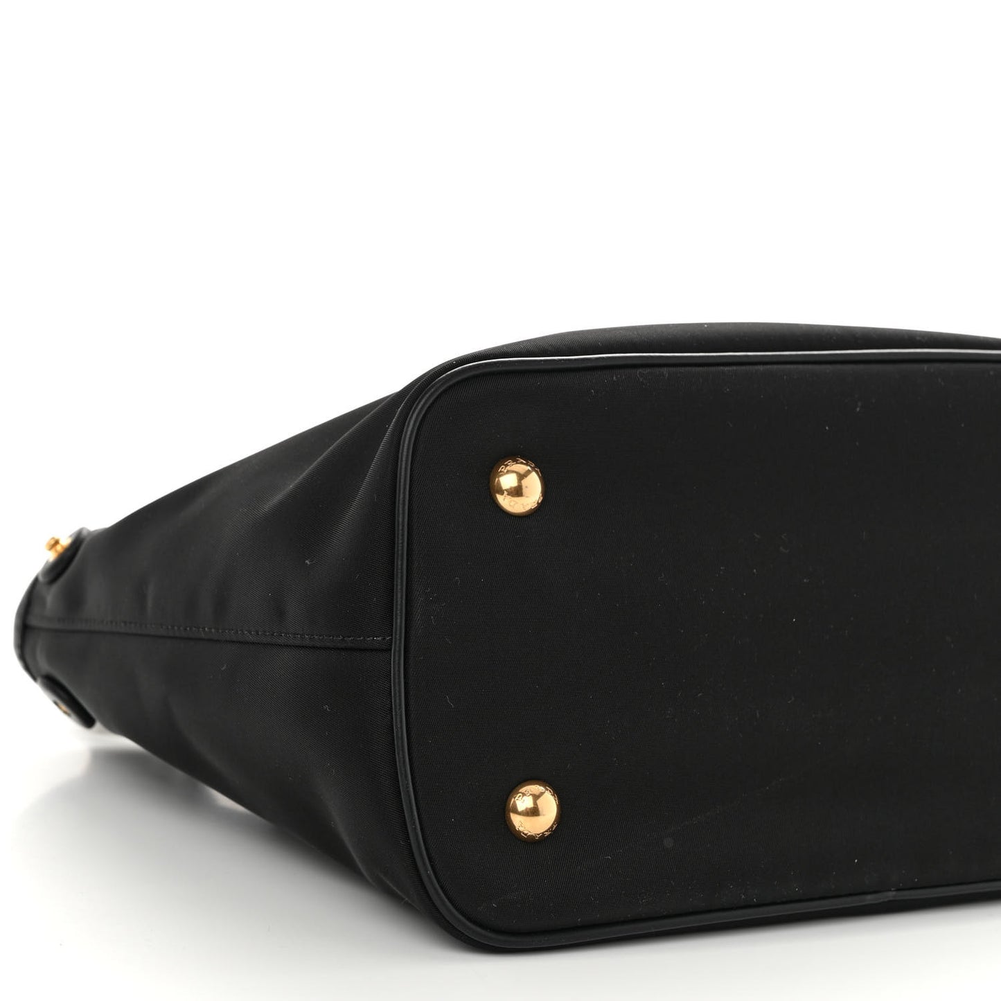Tessuto Nylon Soft Calf Small Tote Black