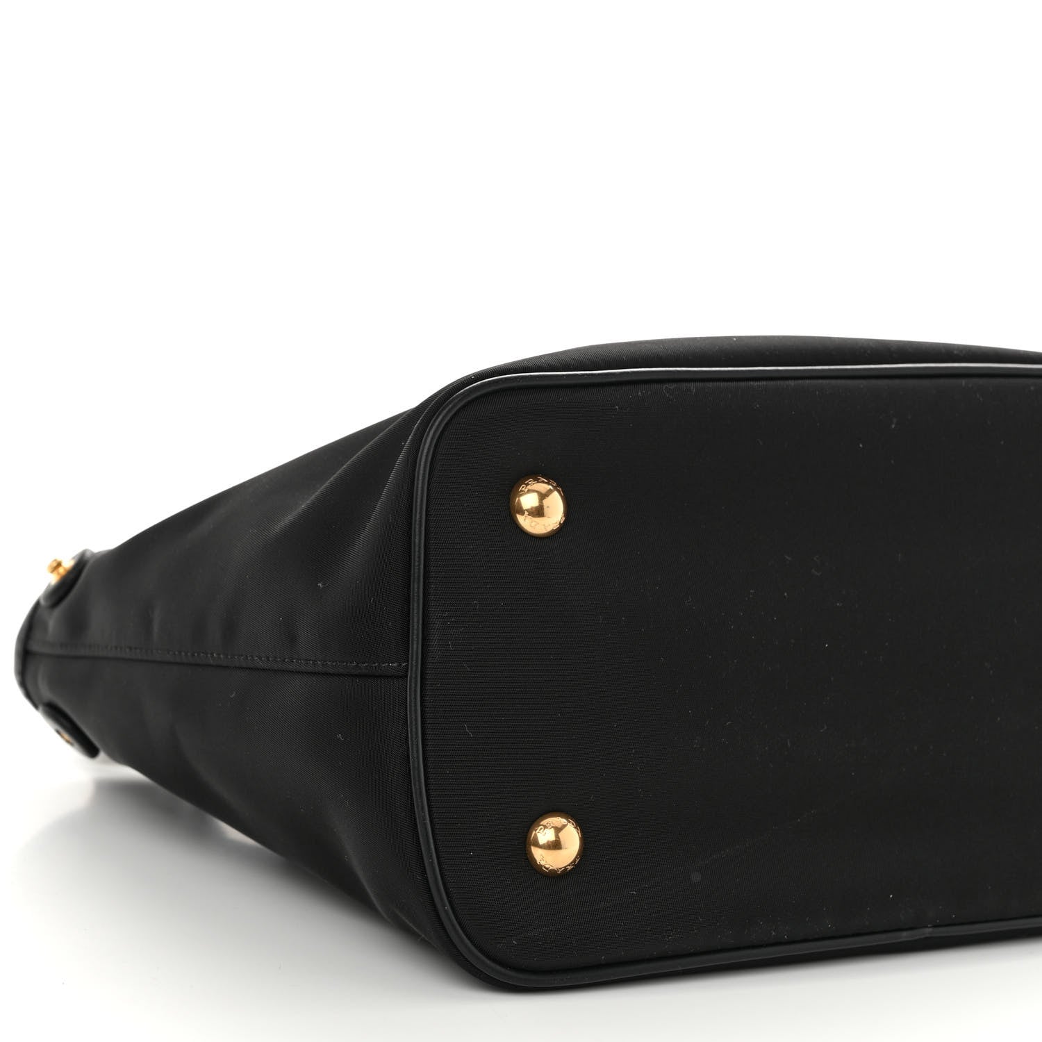 Prada Tessuto Nylon Soft Calf Small Tote Black 8 of 9