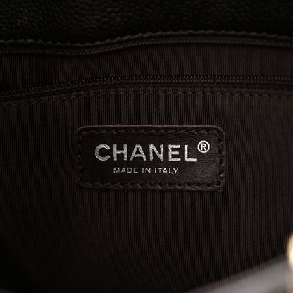 Chanel Caviar Quilted Petit Shopping Tote PST Dark Brown 6 of 11