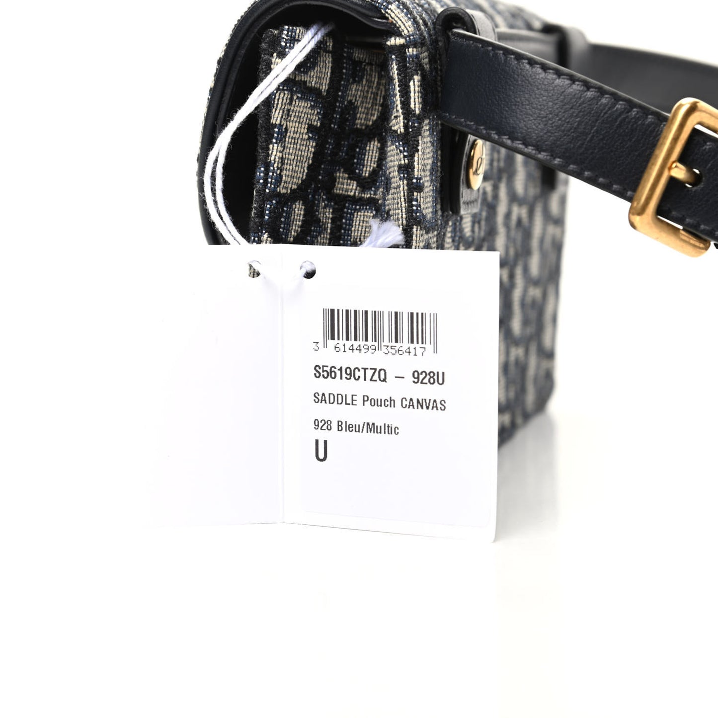 Oblique Saddle Belt Bag Blue