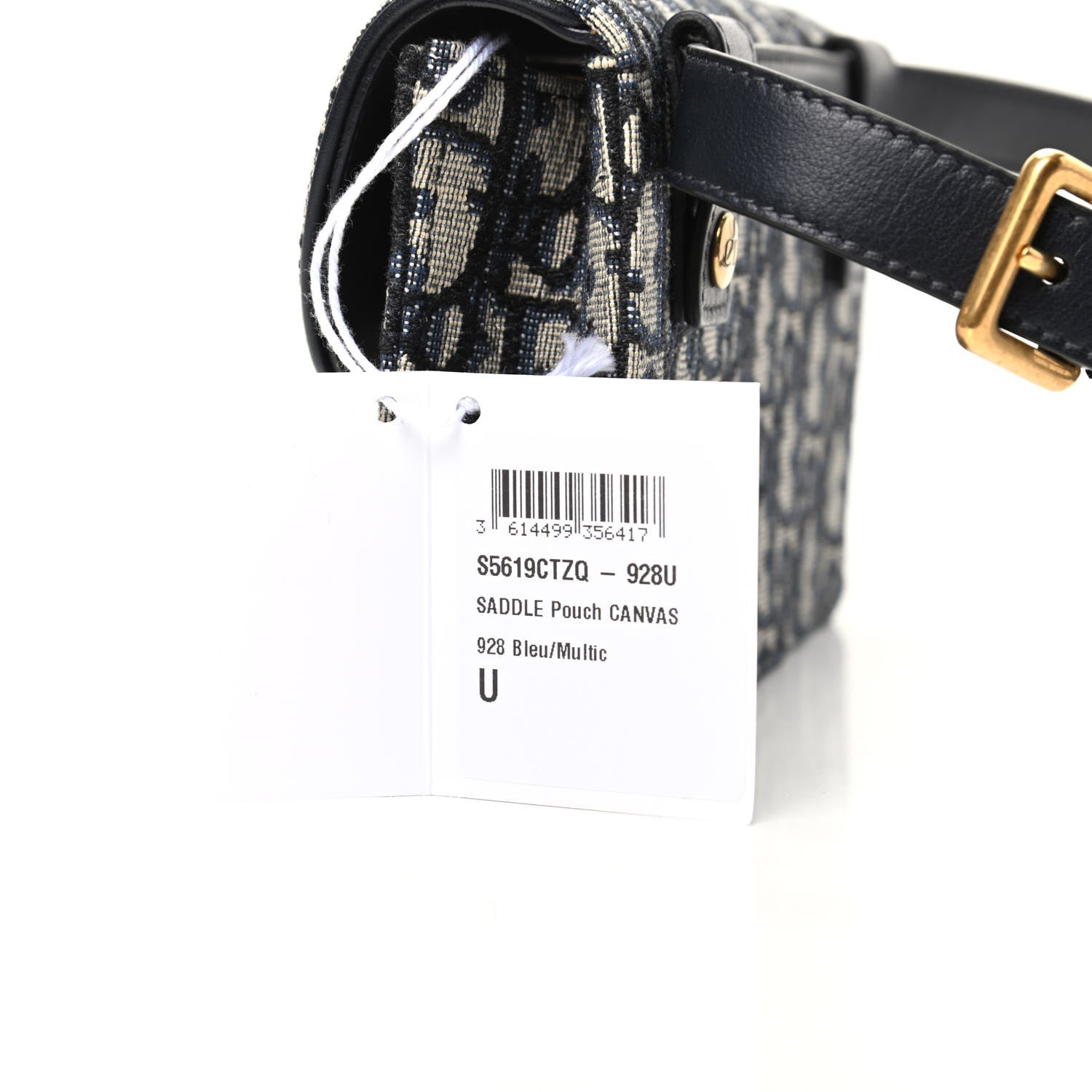 Christian Dior Oblique Saddle Belt Bag Blue 9 of 10
