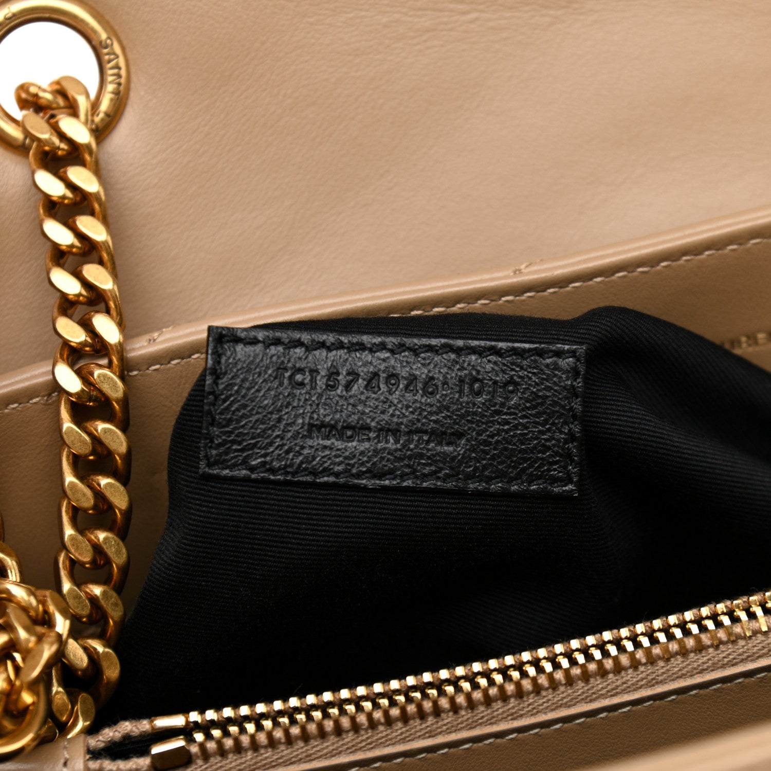 Saint Laurent Calfskin Y Quilted Monogram Medium Loulou Chain Satchel Dark Latte 8 of 11
