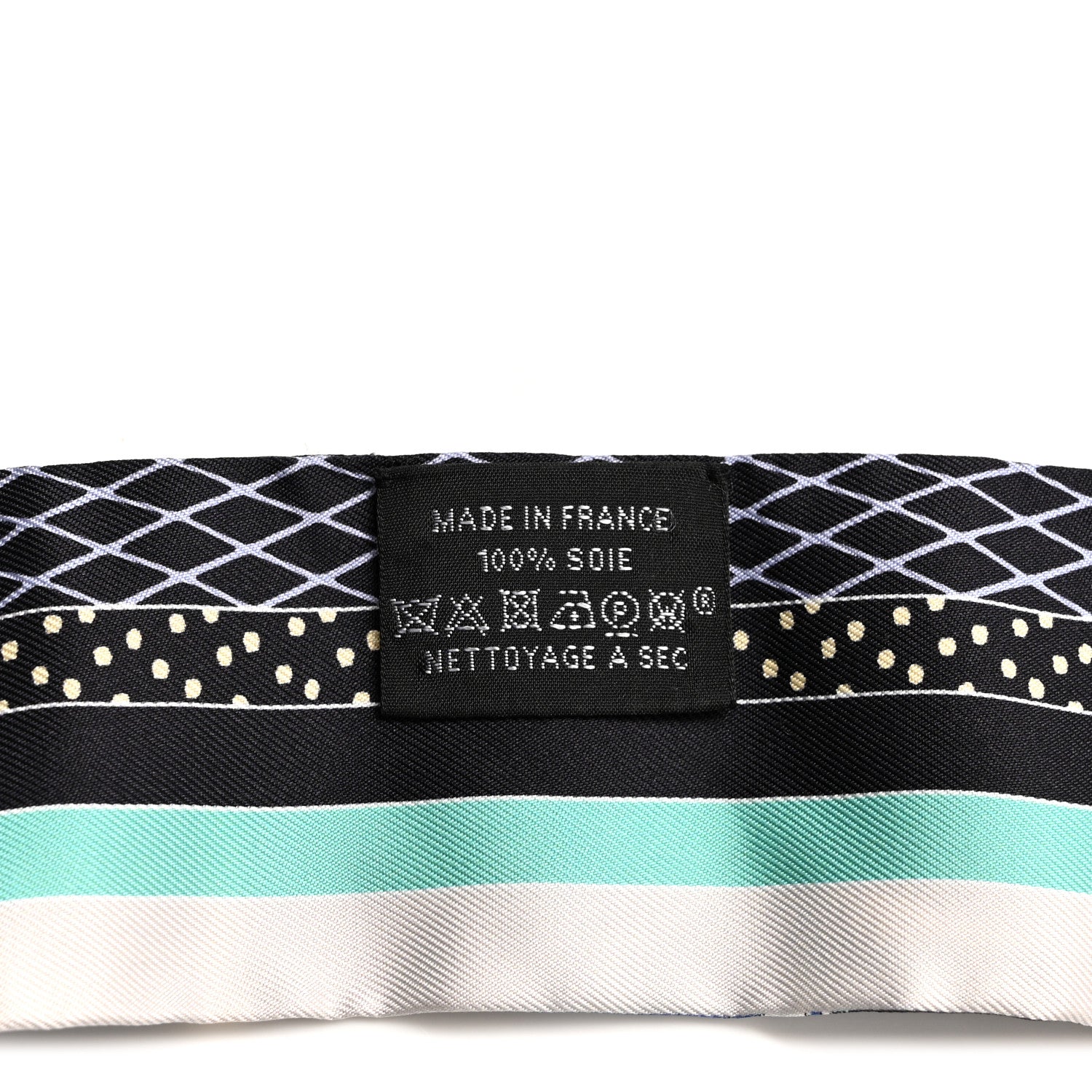 Hermes Silk Twilly Grand Theatre Nouveau Black Bleu Vert 3 of 4
