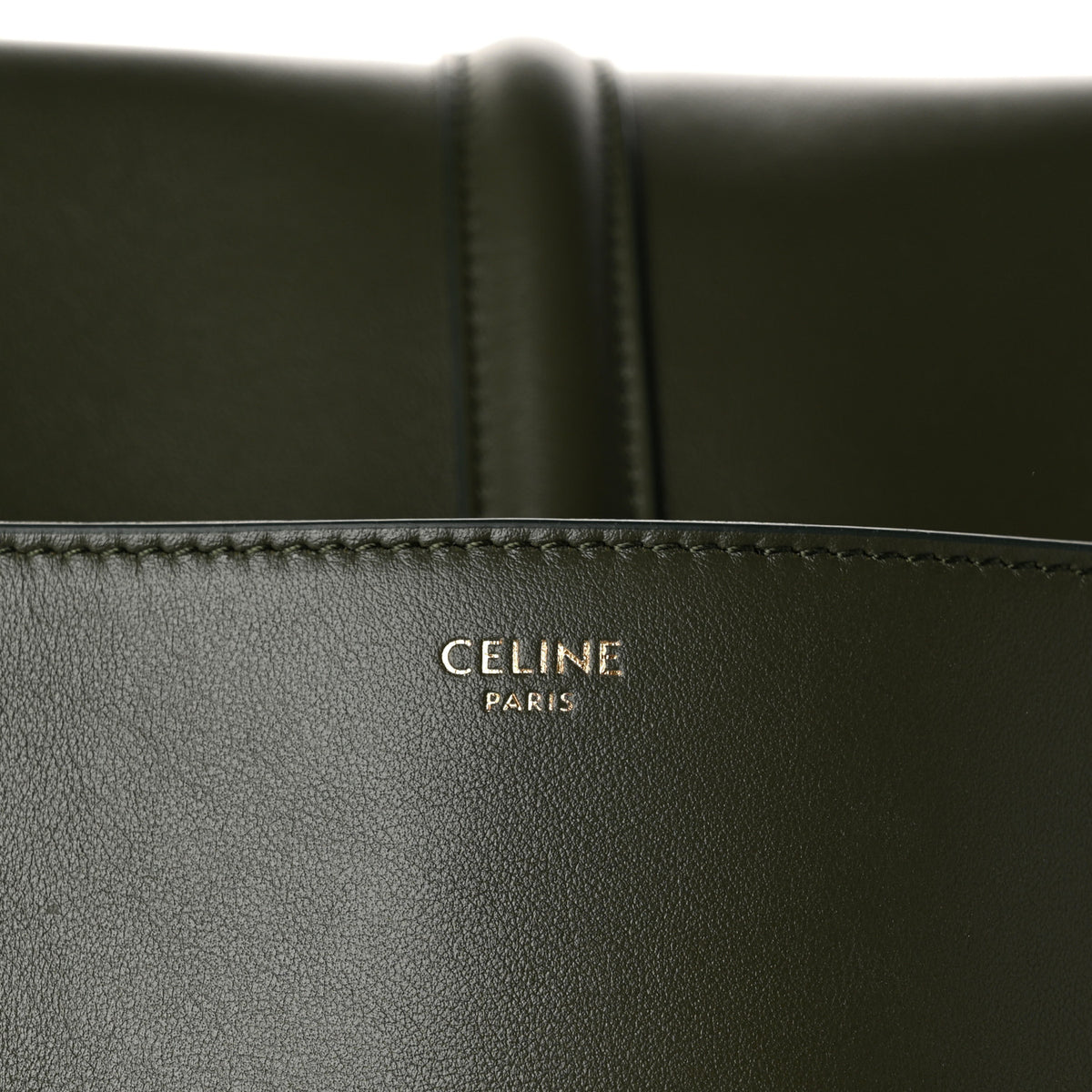 Celine Calfskin Large Soft 16 Bag Khaki 10 of 17