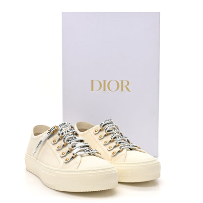Christian Dior Canvas Dot Walk'N'Dior Low Top Sneakers 37.5 Milk 10 of 10