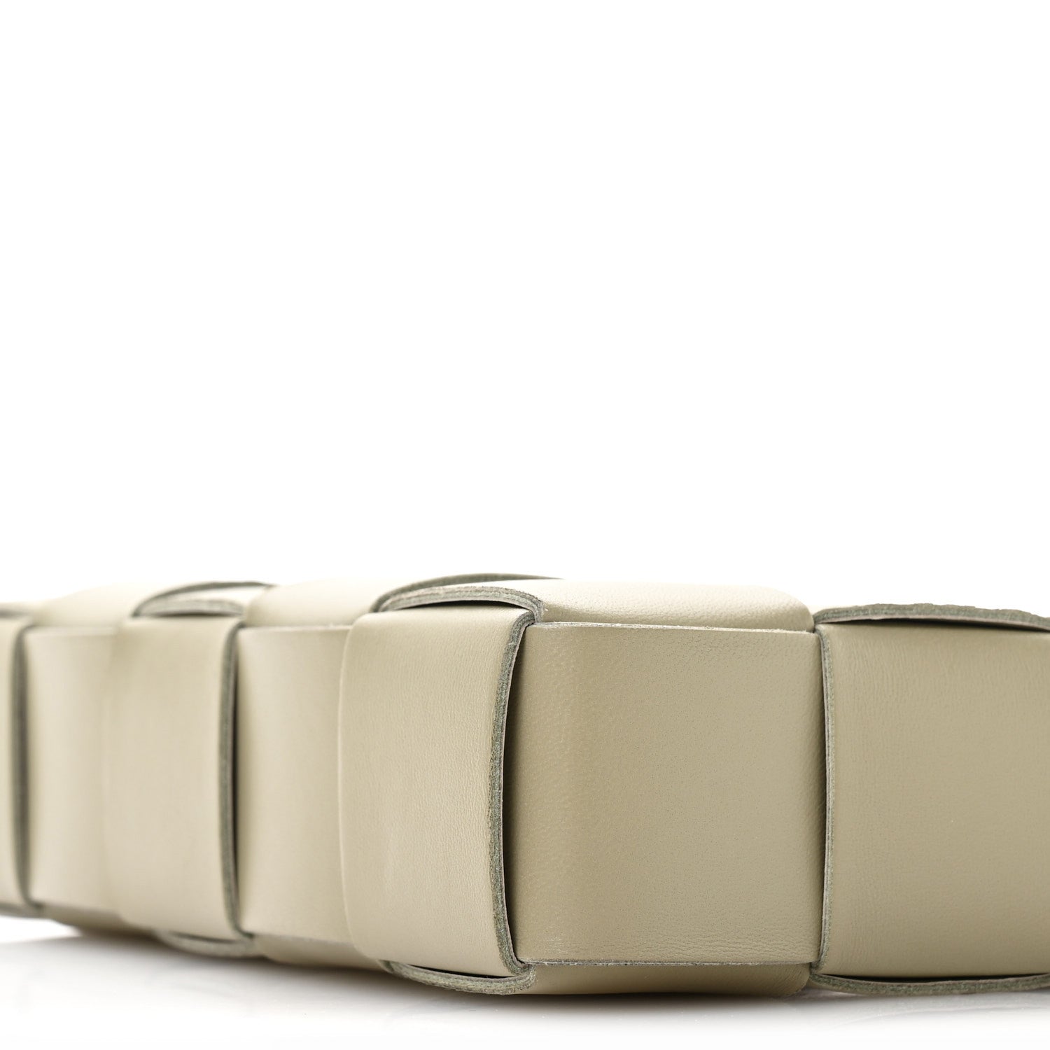 Bottega Veneta Calfskin Maxi Intrecciato Cassette Pouch On Strap Travertine 10 of 11